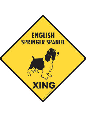 English Springer Spaniel Xing Sign or Sticker
