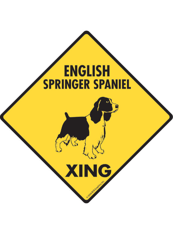 English Springer Spaniel Xing Sign or Sticker