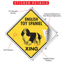 English Toy Spaniel Xing (Crossing) Dog Signs or Sticker-2