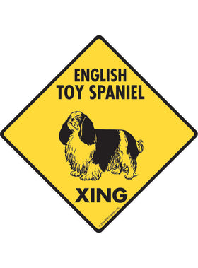 English Toy Spaniel Xing Sign or Sticker