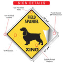 Field Spaniel Xing (Crossing) Dog Signs or Sticker-3