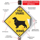 Field Spaniel Xing (Crossing) Dog Signs or Sticker-4