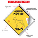 German Pinscher Xing (Crossing) Dog Signs or Sticker-2