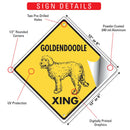 Goldendoodle Xing (Crossing) Dog Signs or Sticker-3