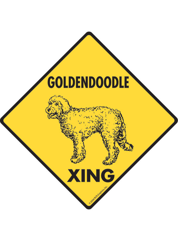 Goldendoodle Xing Sign or Sticker