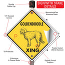 Goldendoodle Xing (Crossing) Dog Signs or Sticker-4