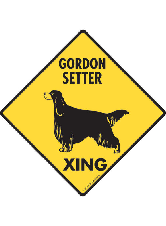 Gordon Setter Xing Sign or Sticker