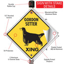 Gordon Setter Xing (Crossing) Dog Signs or Sticker-4