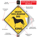 Greater Swiss Mountain Dog Xing Signs or Sticker-4
