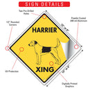 Harrier Xing (Crossing) Dog Signs or Sticker-3