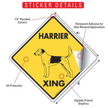 Harrier Crossing Aluminum Sign or Vinyl Sticker - Weatherproof Novelty - 0