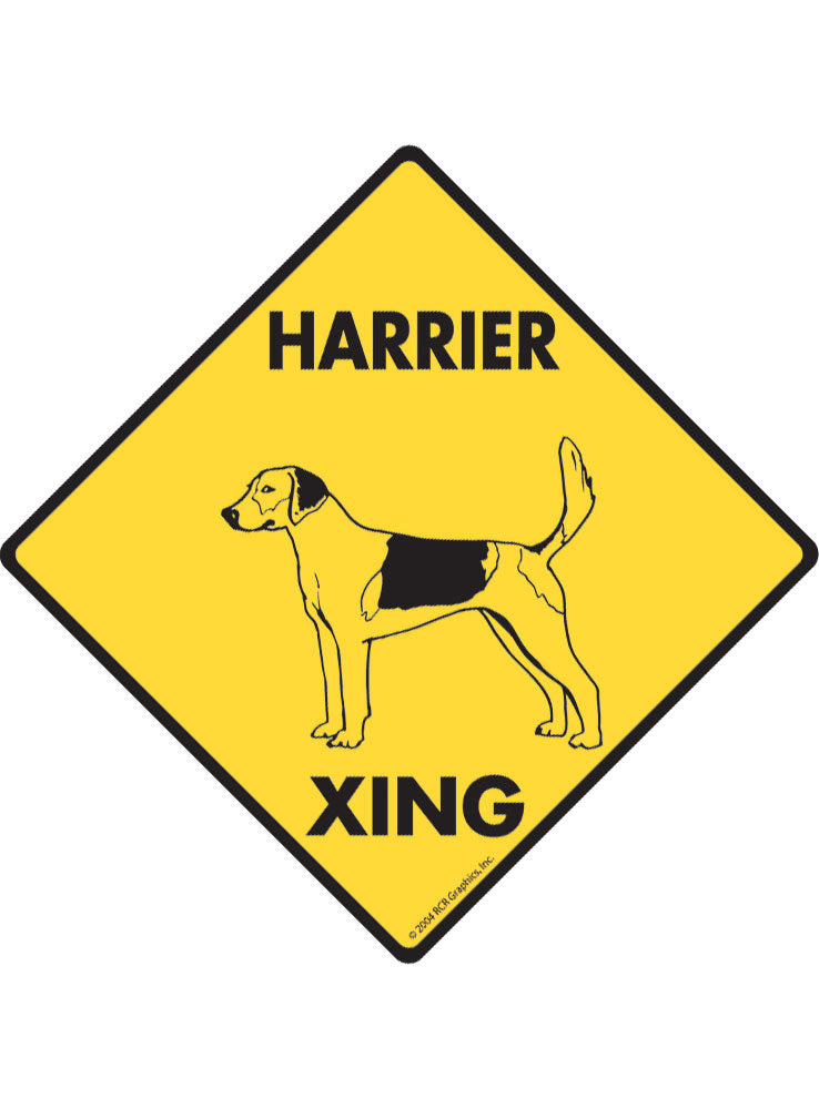 Harrier Xing Sign or Sticker
