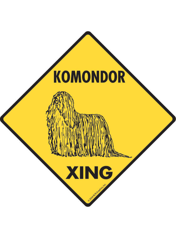 Komondor Xing Sign or Sticker