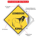 Leonberger Xing (Crossing) Dog Signs or Sticker-2
