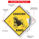 Lowchen Xing (Crossing) Dog Signs or Sticker-3