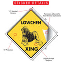 Lowchen Xing (Crossing) Dog Signs or Sticker-2