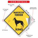 Manchester Terrier Xing (Crossing) Dog Signs or Sticker-3