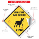 Miniature Bull Terrier Xing (Crossing) Dog Signs or Sticker-3