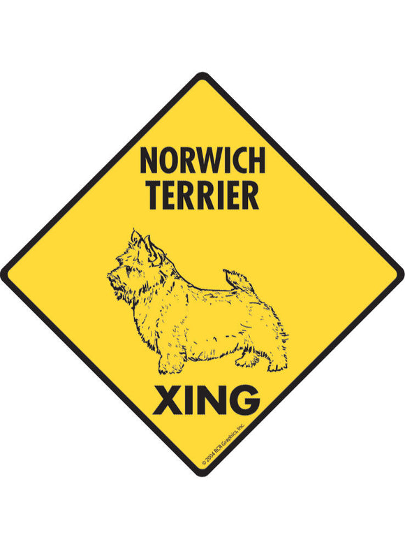 Norwich Terrier Xing Sign or Sticker