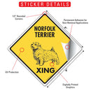 Norfolk Terrier Xing (Crossing) Dog Signs or Sticker-2