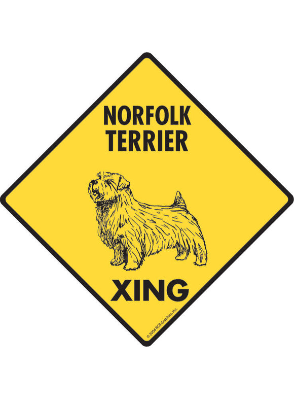 Norfolk Terrier Xing Sign or Sticker