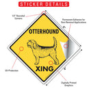Otterhound Xing (Crossing) Dog Signs or Sticker-2