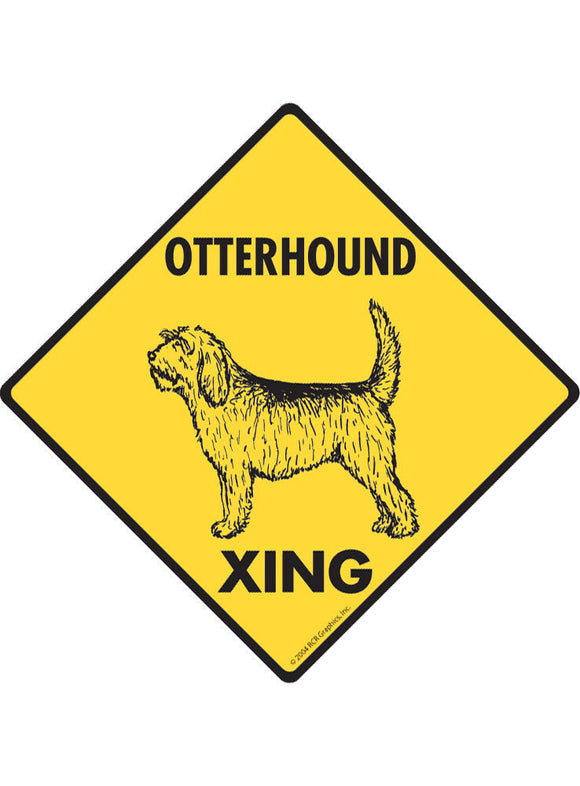 Otterhound Xing Sign or Sticker
