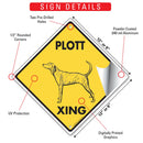 Plott Xing (Crossing) Dog Signs or Sticker-3