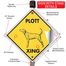 Plott Xing (Crossing) Dog Signs or Sticker-4