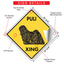 Puli Xing (Crossing) Dog Signs or Sticker-3