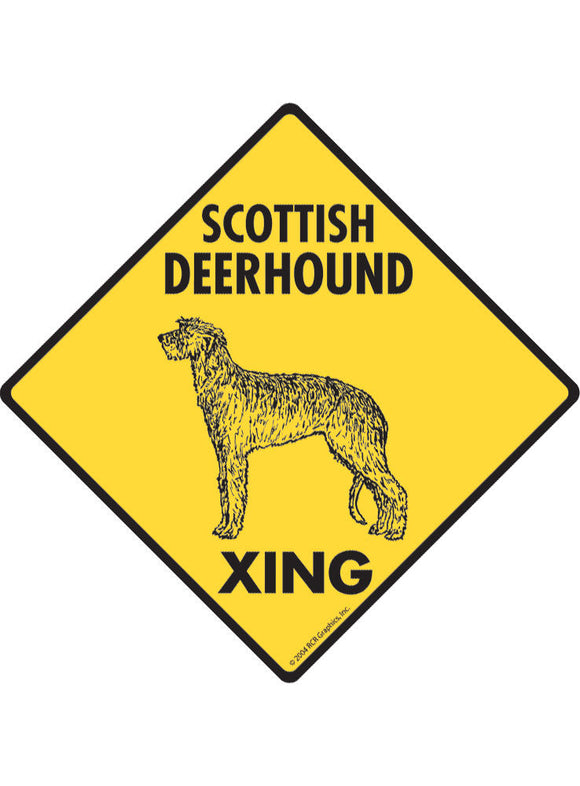 Scottish Deerhound Xing Sign or Sticker