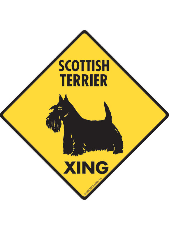 Scottish Terrier Xing Sign or Sticker