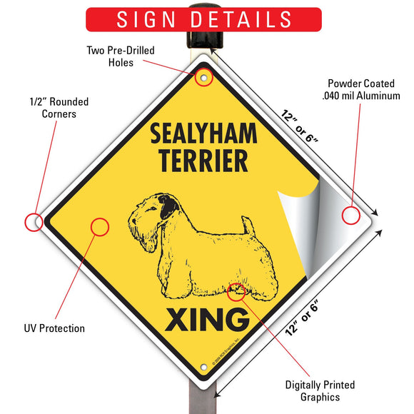 Sealyham Terrier Xing (Crossing) Dog Signs or Sticker