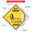 Skye Terrier Xing (Crossing) Dog Signs or Sticker-3