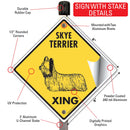 Skye Terrier Xing (Crossing) Dog Signs or Sticker-4