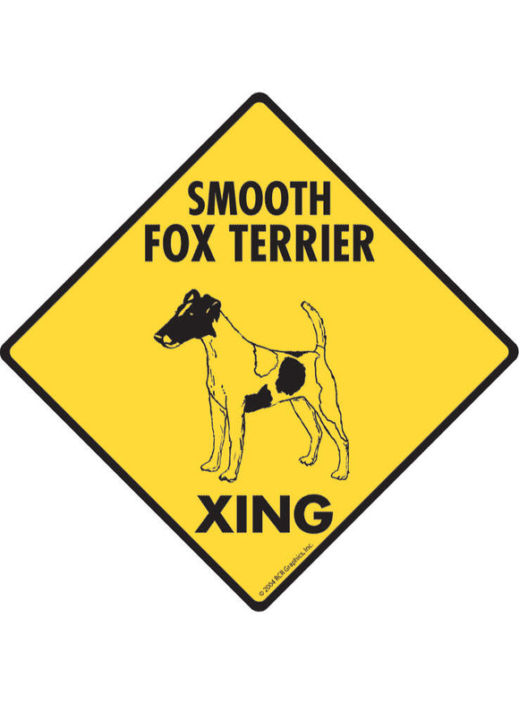 Smooth Fox Terrier Xing Sign or Sticker