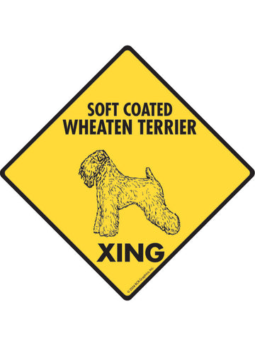 Wheaten Terrier Xing Sign or Sticker