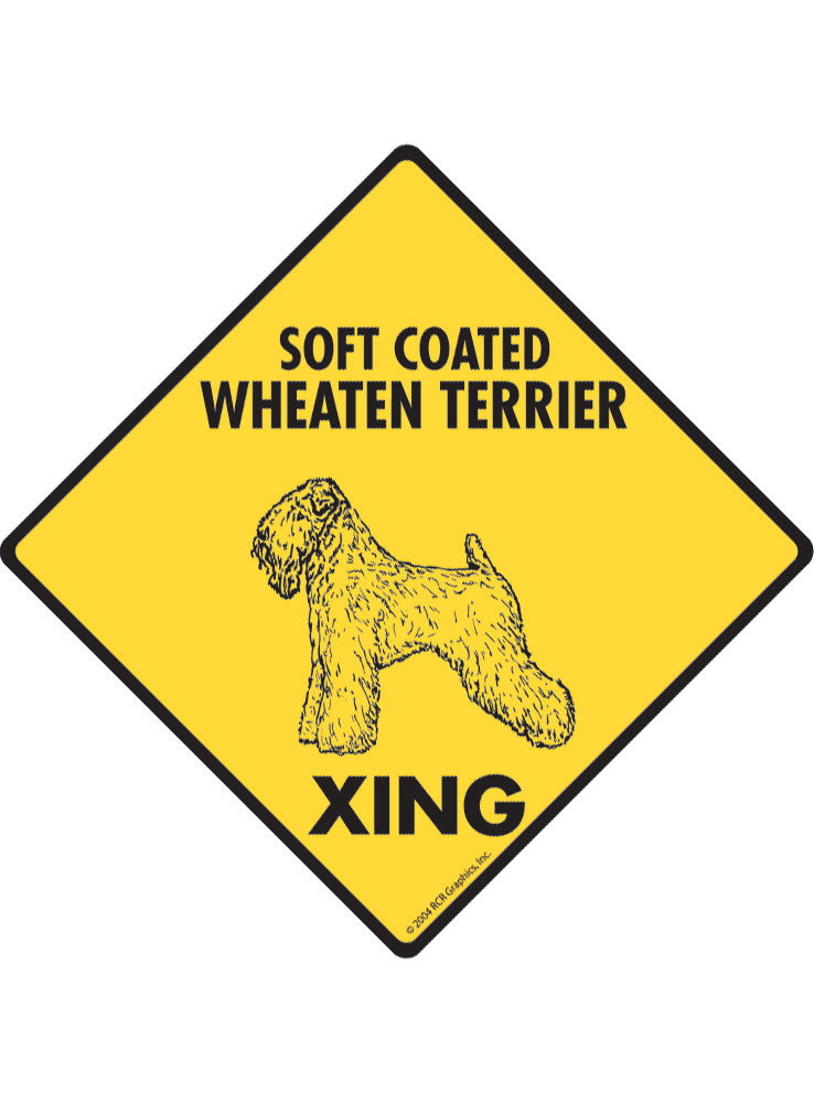 Wheaten Terrier Xing Sign or Sticker