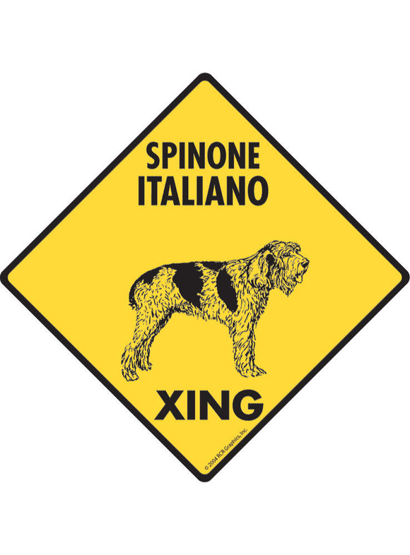 Spinone Italiano Xing Sign or Sticker