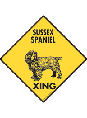 Sussex Spaniel Xing Sign or Sticker