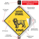 Sussex Spaniel Xing (Crossing) Dog Signs or Sticker-4