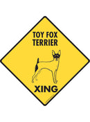 Toy Fox Terrier Xing Sign or Sticker