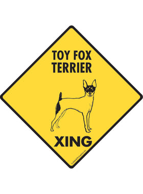 Toy Fox Terrier Xing Sign or Sticker