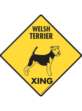 Welsh Terrier Xing Sign or Sticker