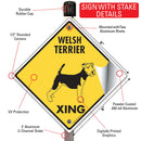 Welsh Terrier Xing (Crossing) Dog Signs or Sticker-4