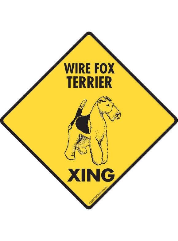 Wire Fox Terrier Xing Sign or Sticker