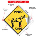 Pinto Xing (Crossing) Horse Signs or Sticker-3