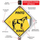 Pinto Xing (Crossing) Horse Signs or Sticker-4