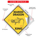 Bearded Dragon Xing (Crossing) Reptile Signs or Sticker-3