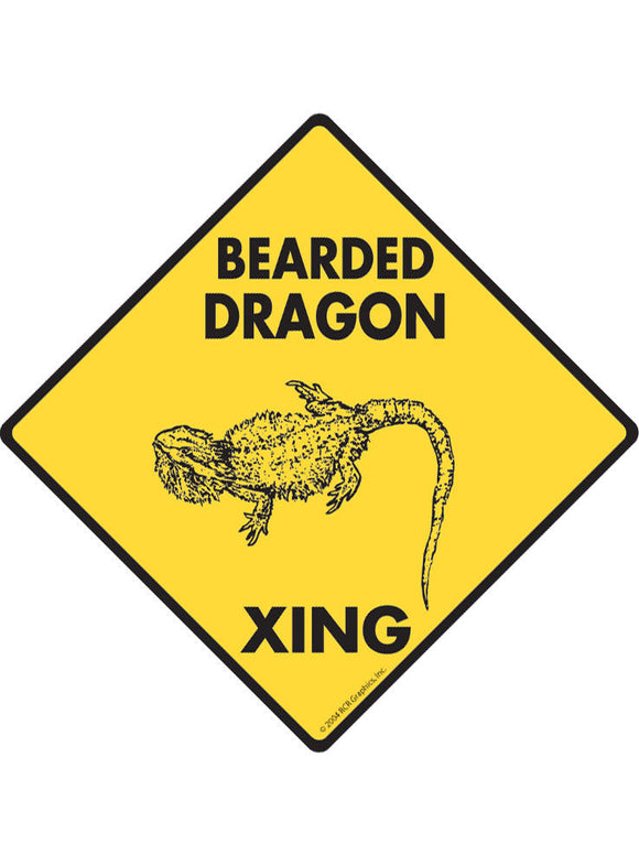 Bearded Dragon Xing Sign or Sticker